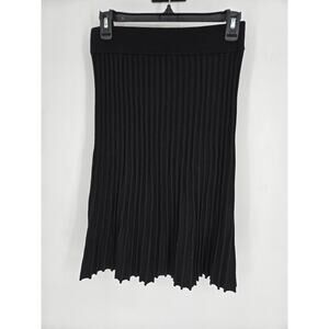 Ann Taylor Petite Slinky Textured Black Skirt Stretchy Women's XS Petite